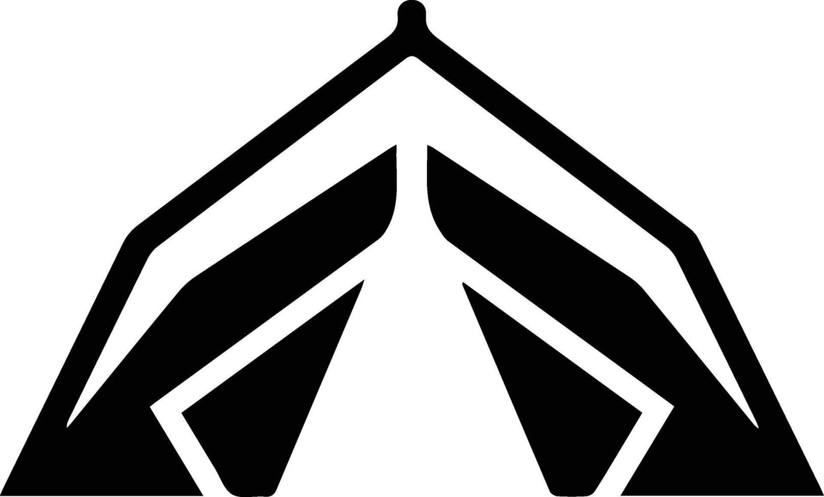 A black and white logo of a triangle vector