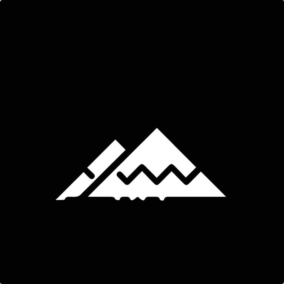 A mountain logo with a white background vector