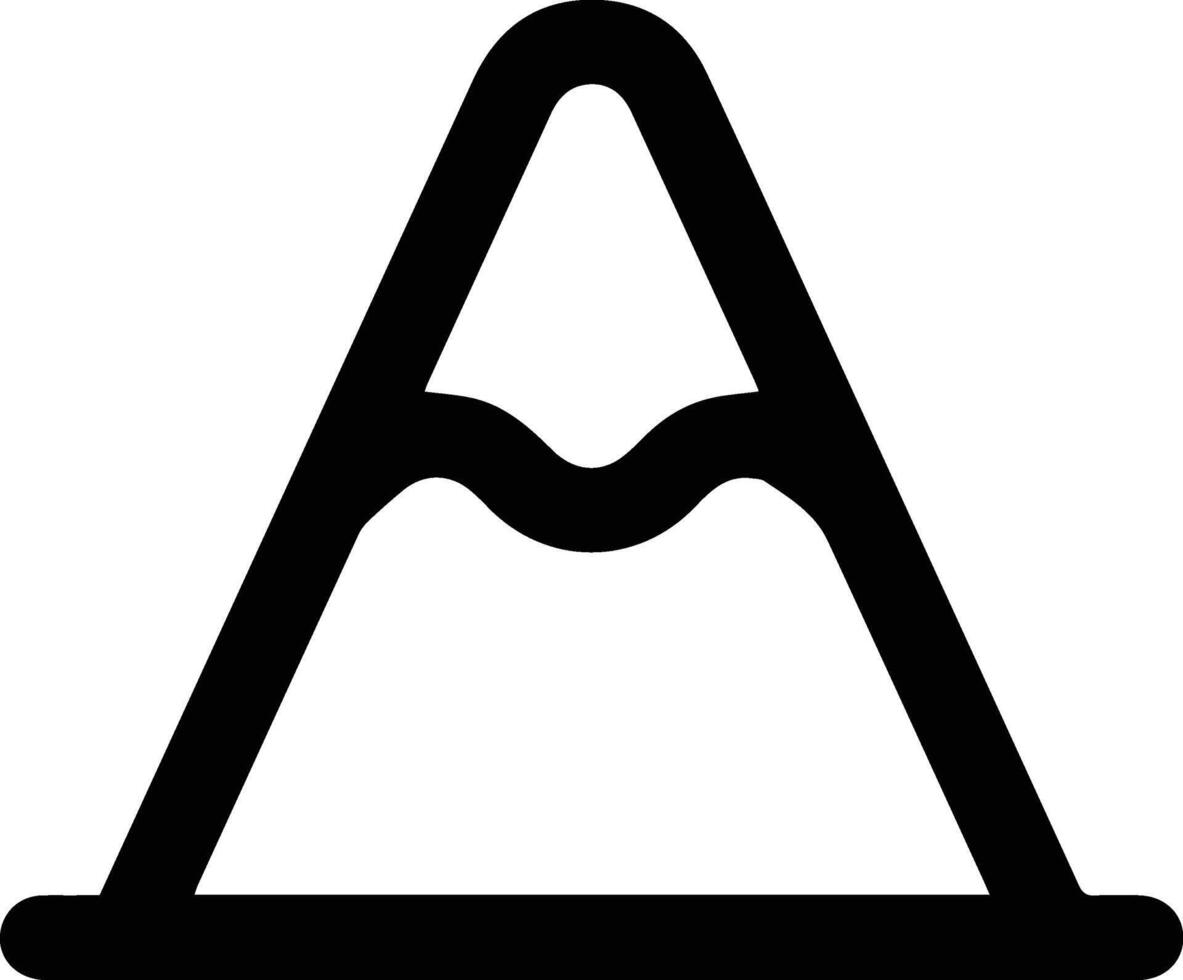 A triangle with a line through it vector