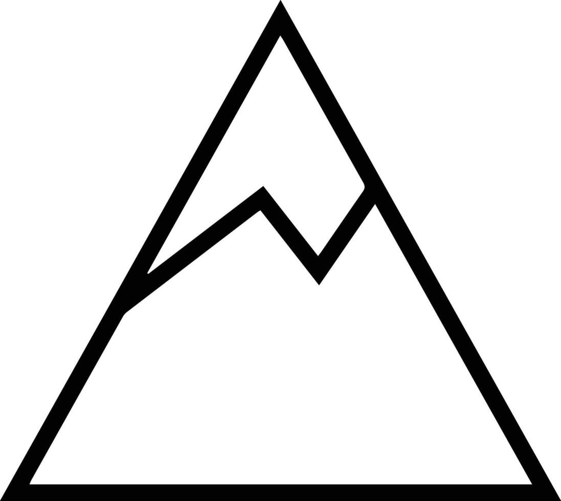 A black and white mountain logo vector