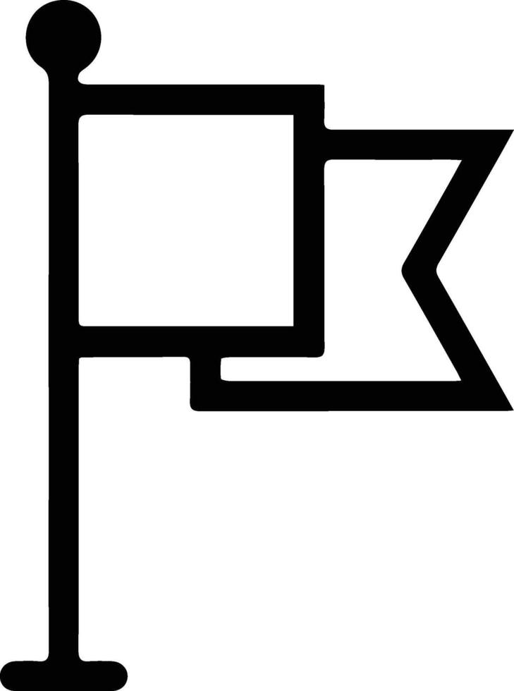 A black and white flag with a white cross vector