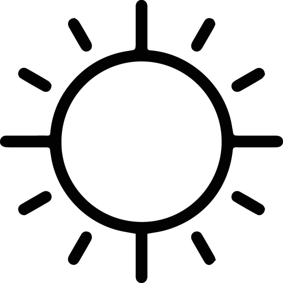 Sun icon with a white background vector