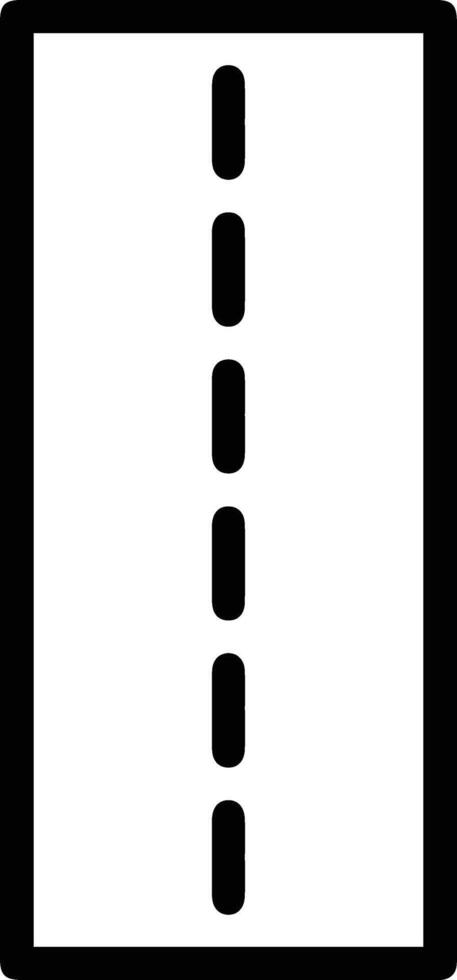 A black and white image of a road with a line vector
