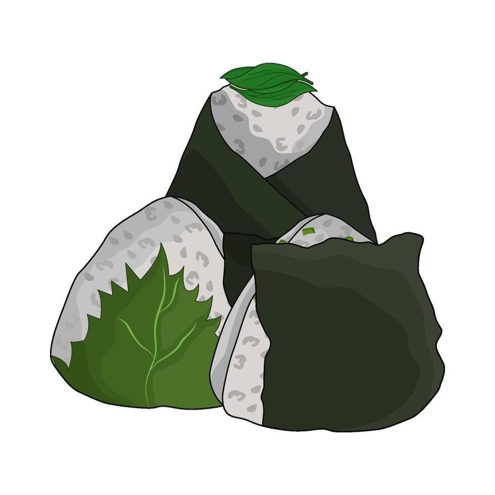 illustration of Japanese onigiri vector