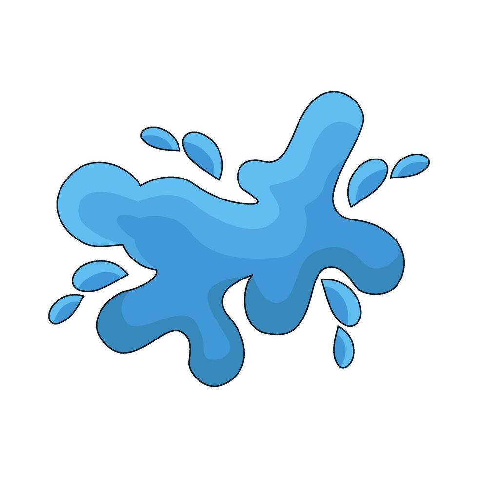 blue splash illustration vector