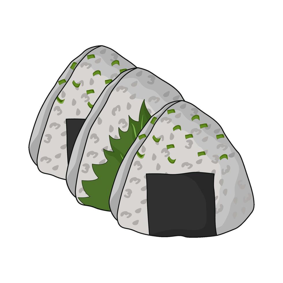 Onigiri with Unique Flavors vector