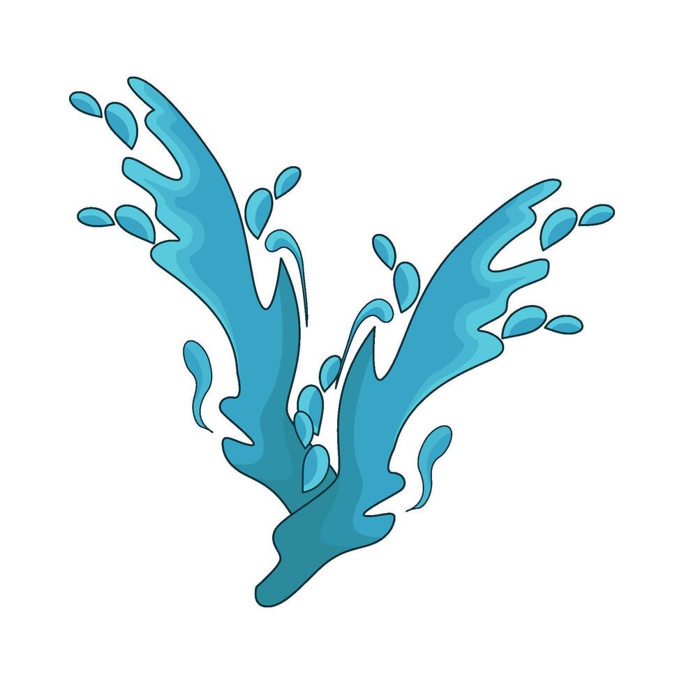Blue Water Splash illustration vector