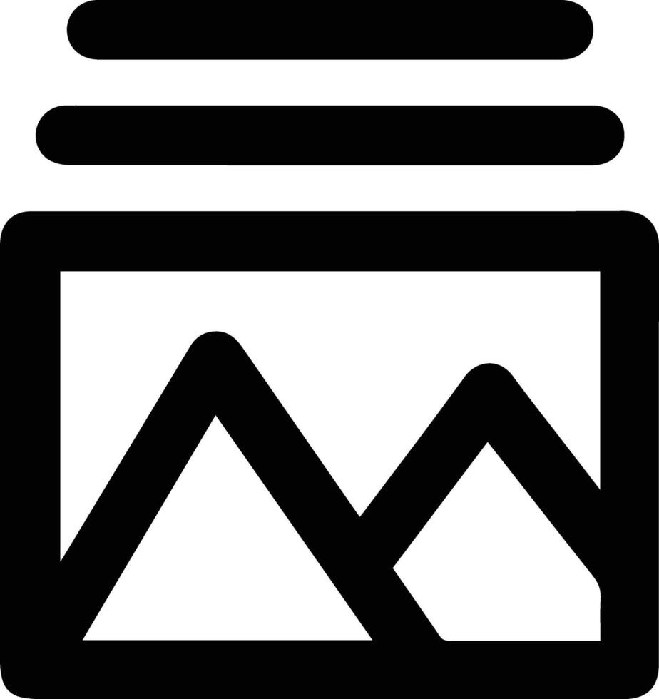 A black and white image of a mountain and a camera vector