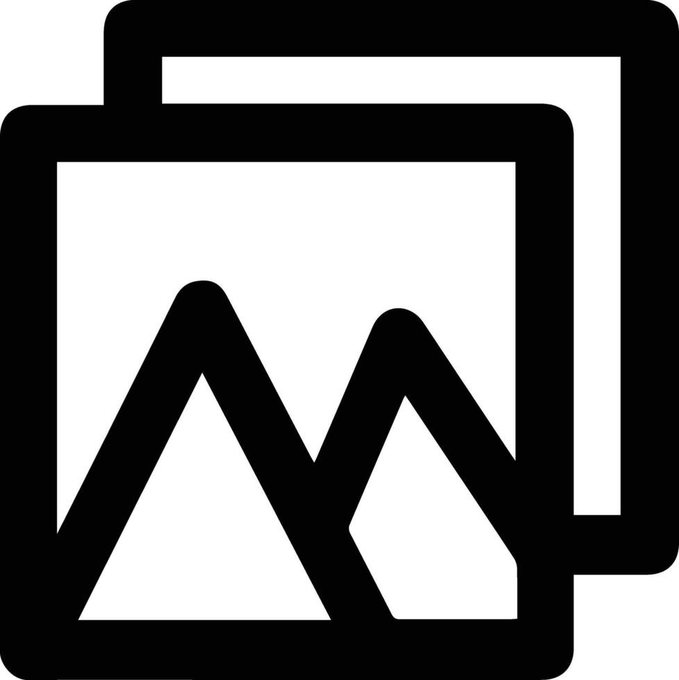 A black and white image of a mountain vector