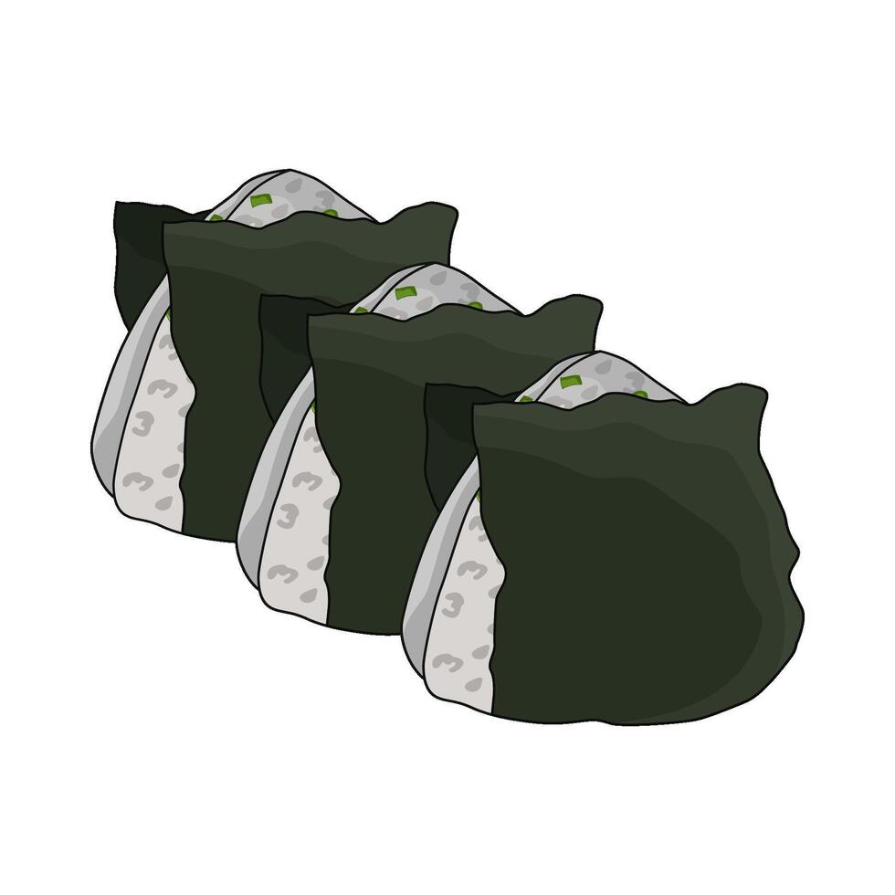 Triangle Shaped Onigiri vector