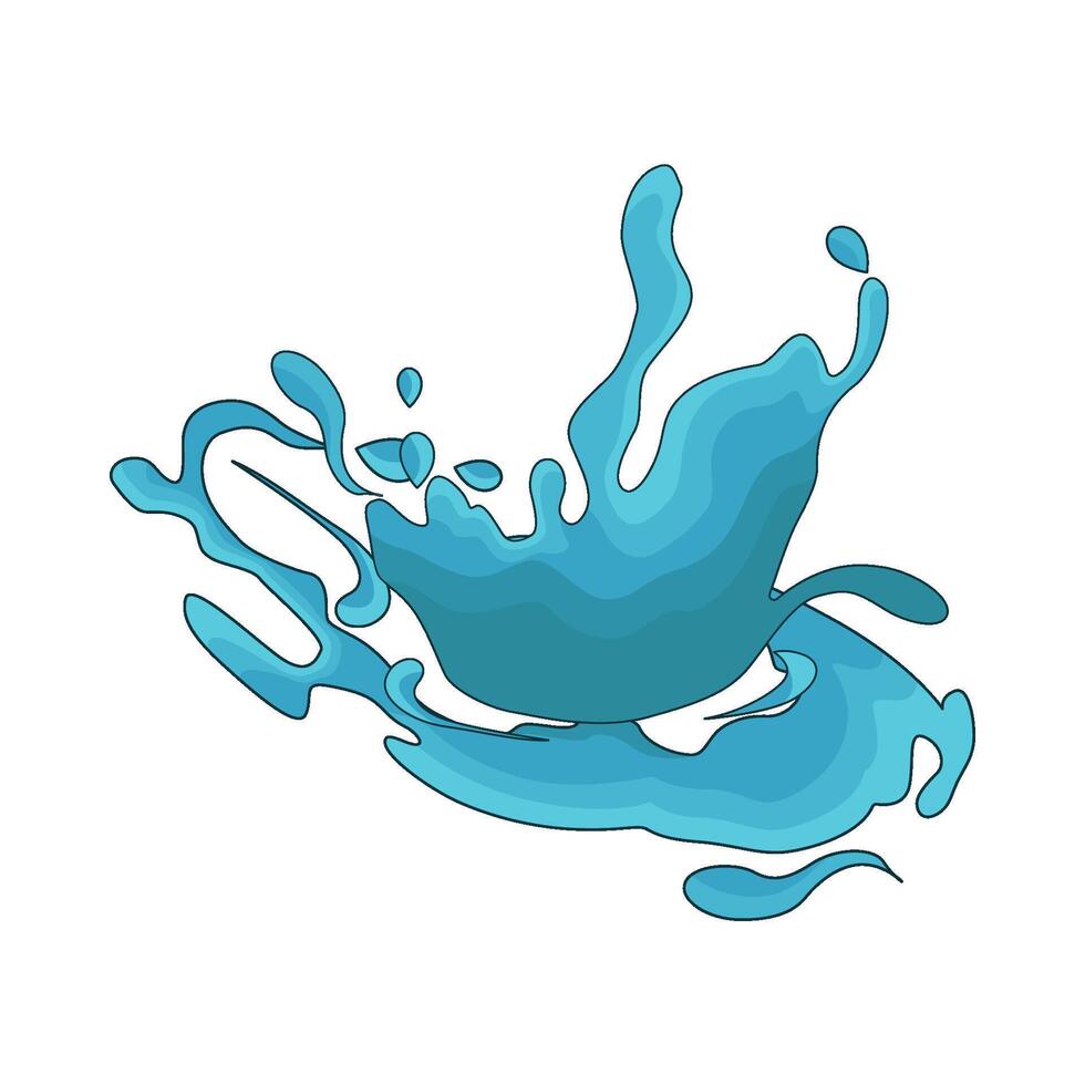 clean water splash illustration vector