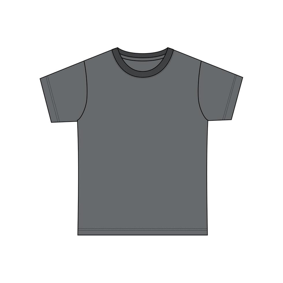 A gray t - shirt on a white background vector