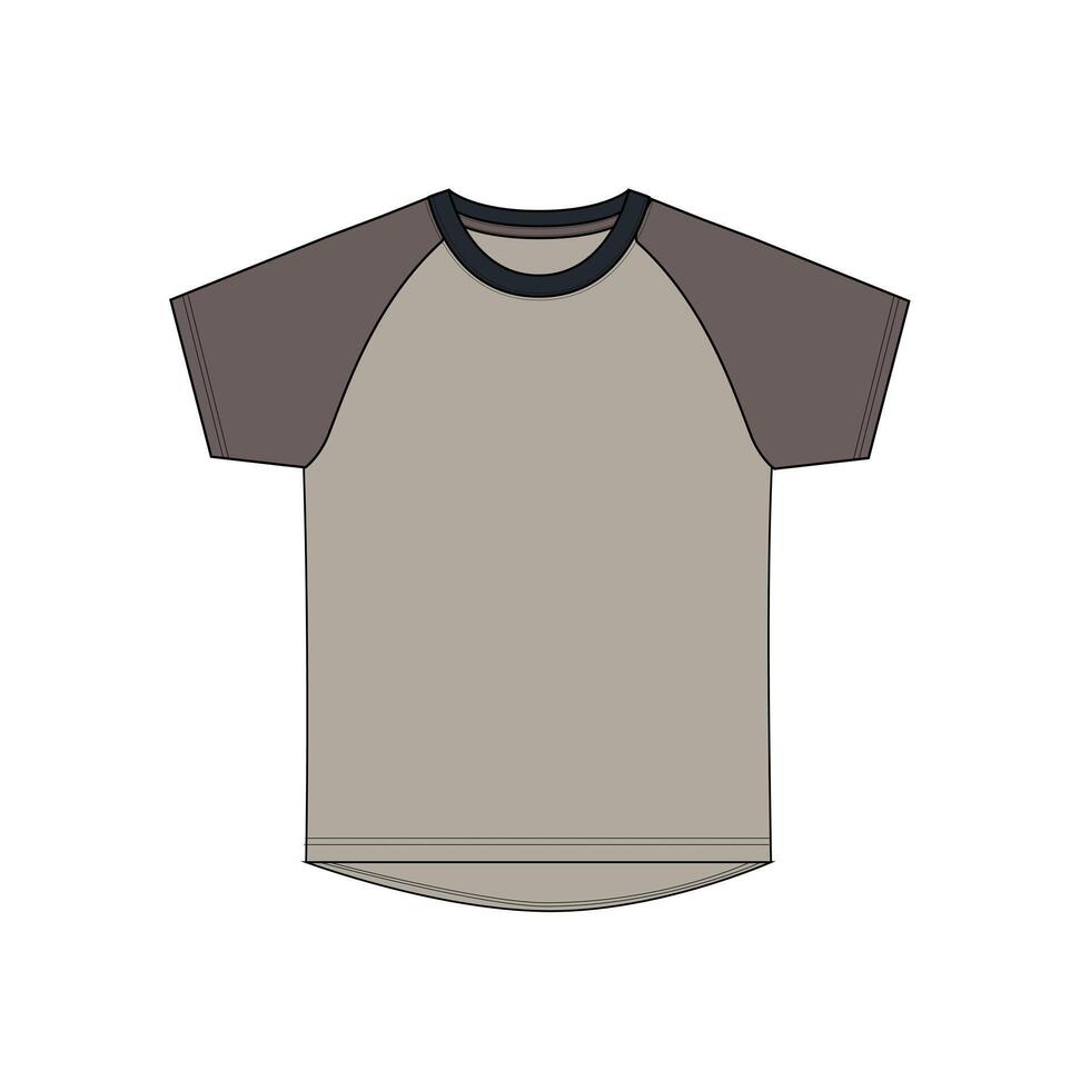 A t - shirt with a black and gray design vector