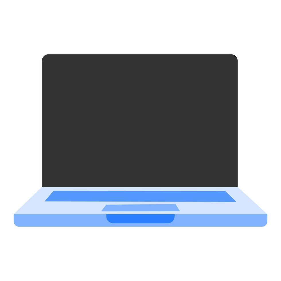 modern laptop front view isolated on white background vector