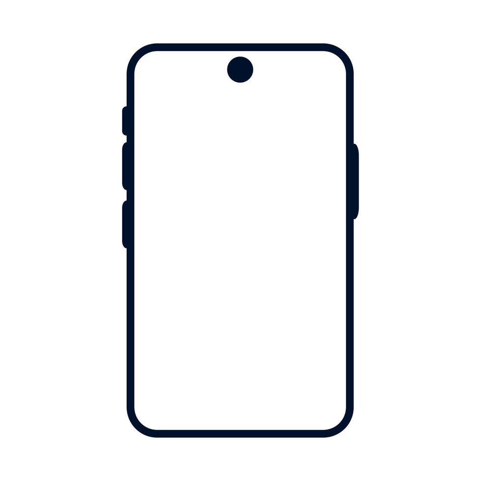 mobile phone frame on white background vector