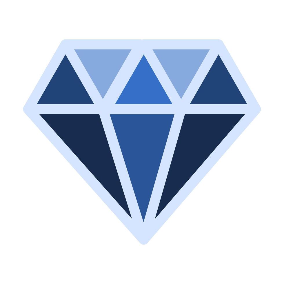 blue diamond icon, isolated on a white background vector