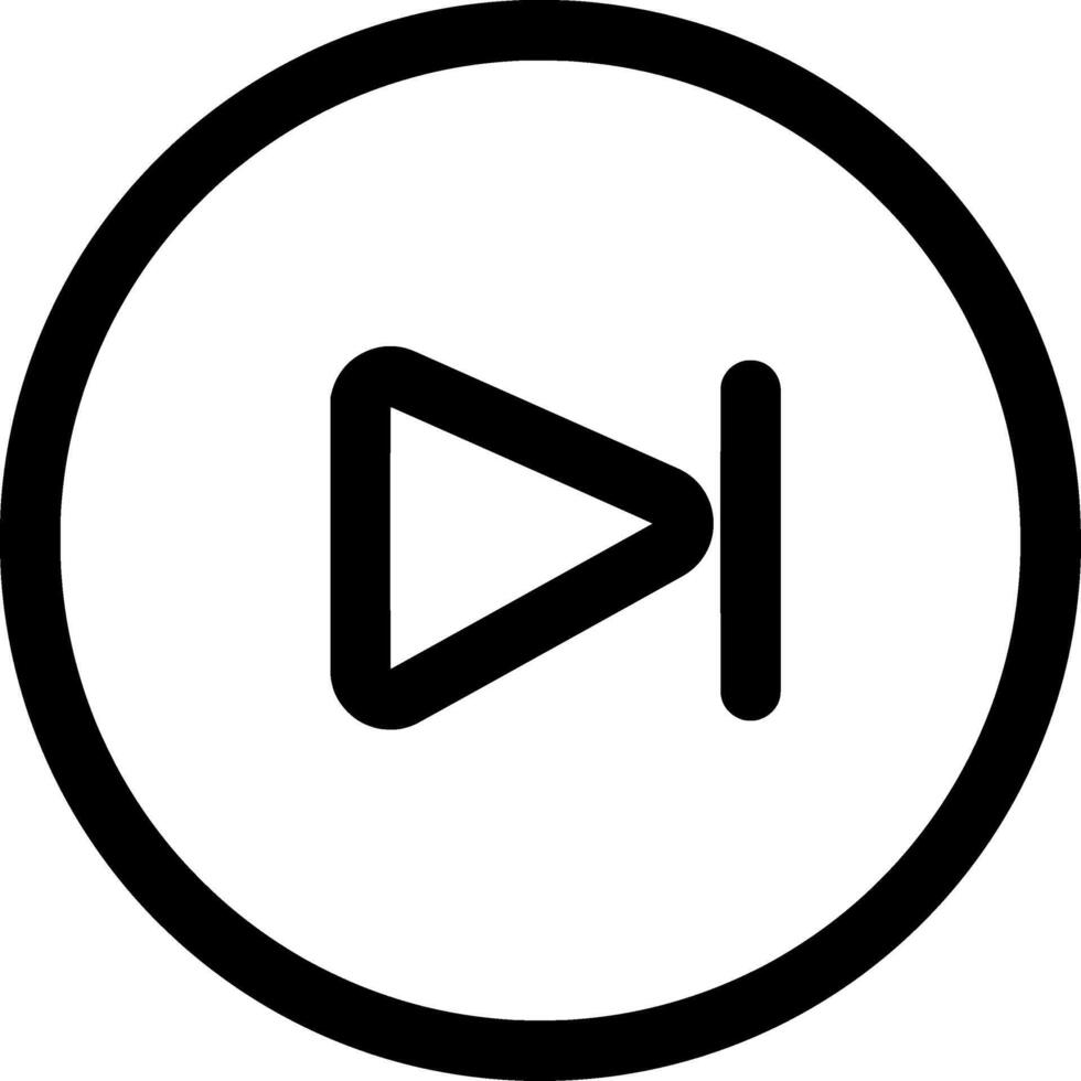 Simple Black and White Skip Forward Icon Logo. Perfect for Websites, Digital Interfaces, and Adding a Modern, Streamlined Look to Creative Design Projects vector