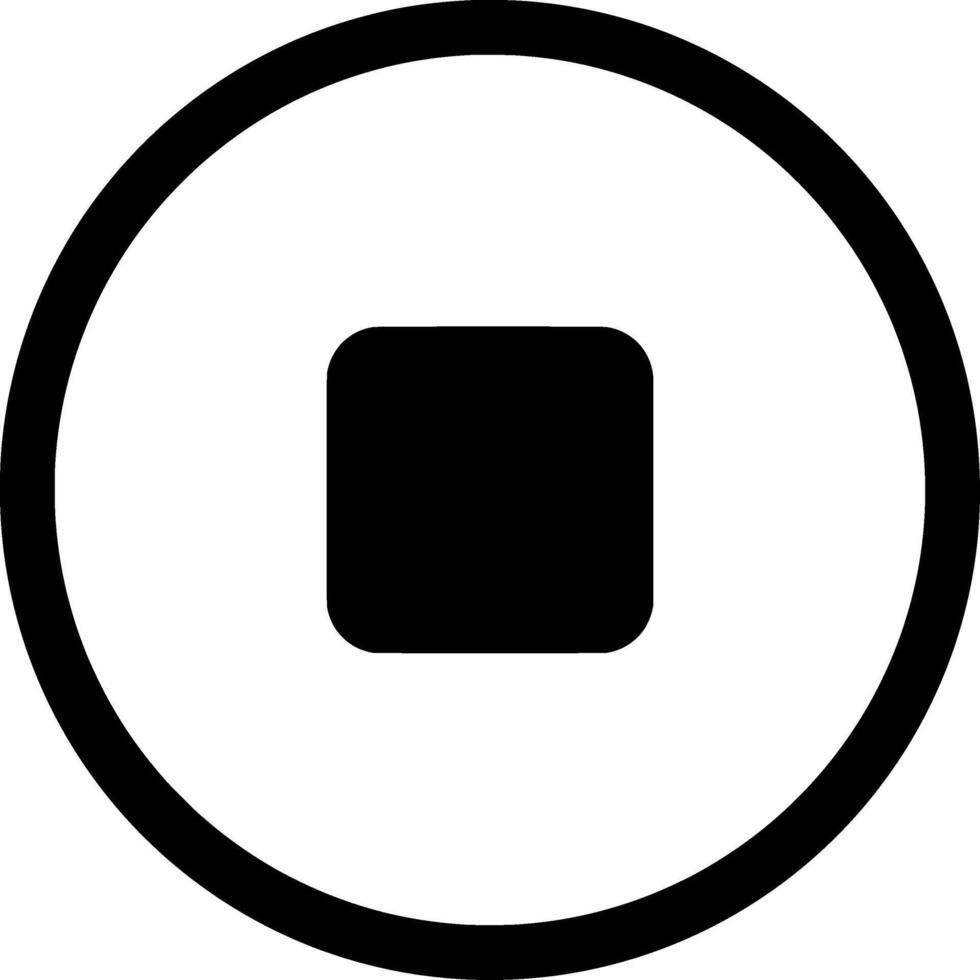 Simple Black and White Stop Icon Logo. Ideal for Website Interfaces, Digital Applications, and Adding a Clean, Professional Touch to Design Projects vector