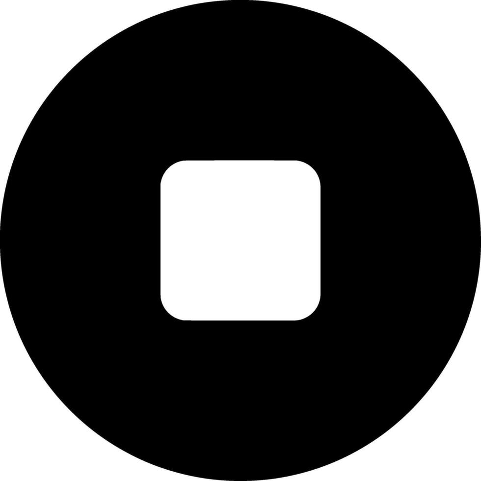 Minimalist Black and White Stop Icon Logo. Perfect for Web and Graphic Design Projects vector