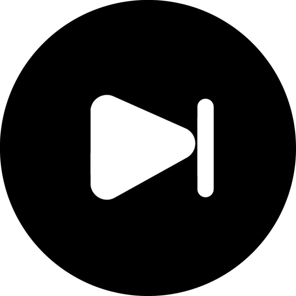 Minimalist Black and White Skip Forward Icon Logo. Ideal for Web and Graphic Design Projects vector