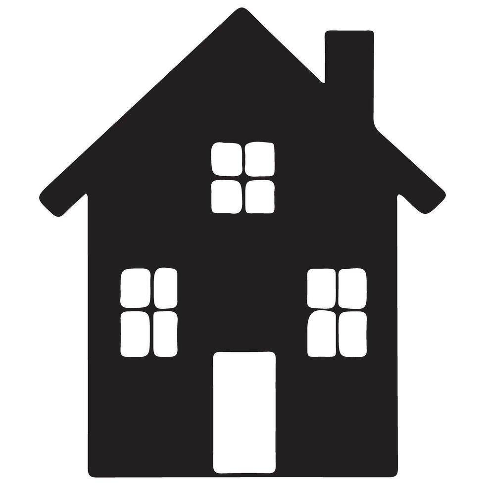 Simple silhouette home vector