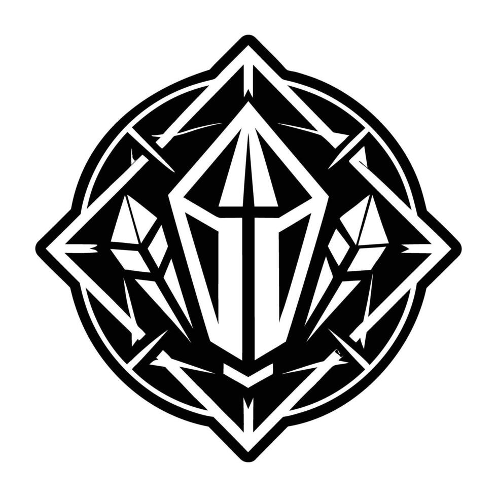 A glyph style icon of the alchemy symbol vector