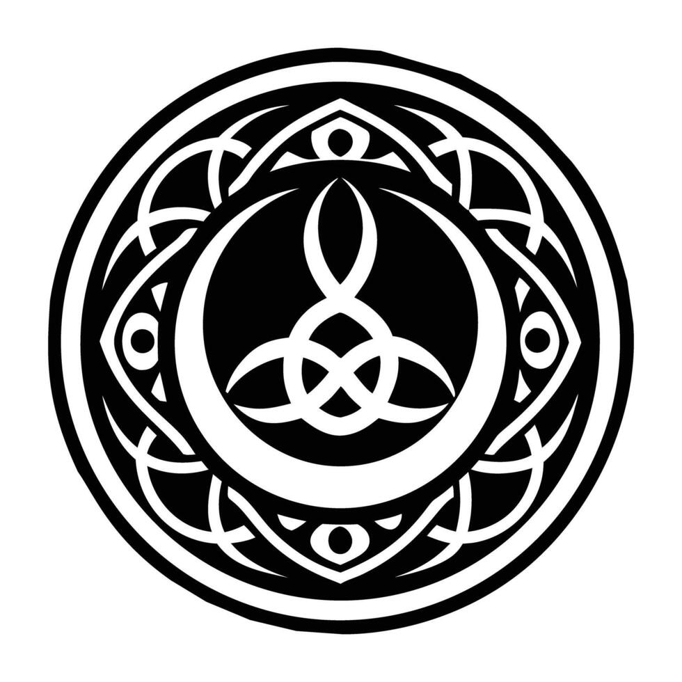 A glyph style icon of the magic sigil vector