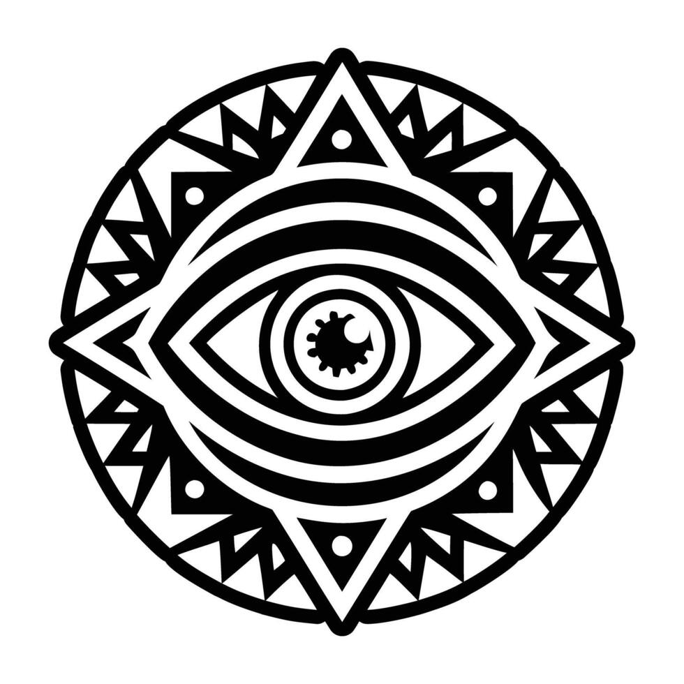 A glyph style icon of the magic sigil vector