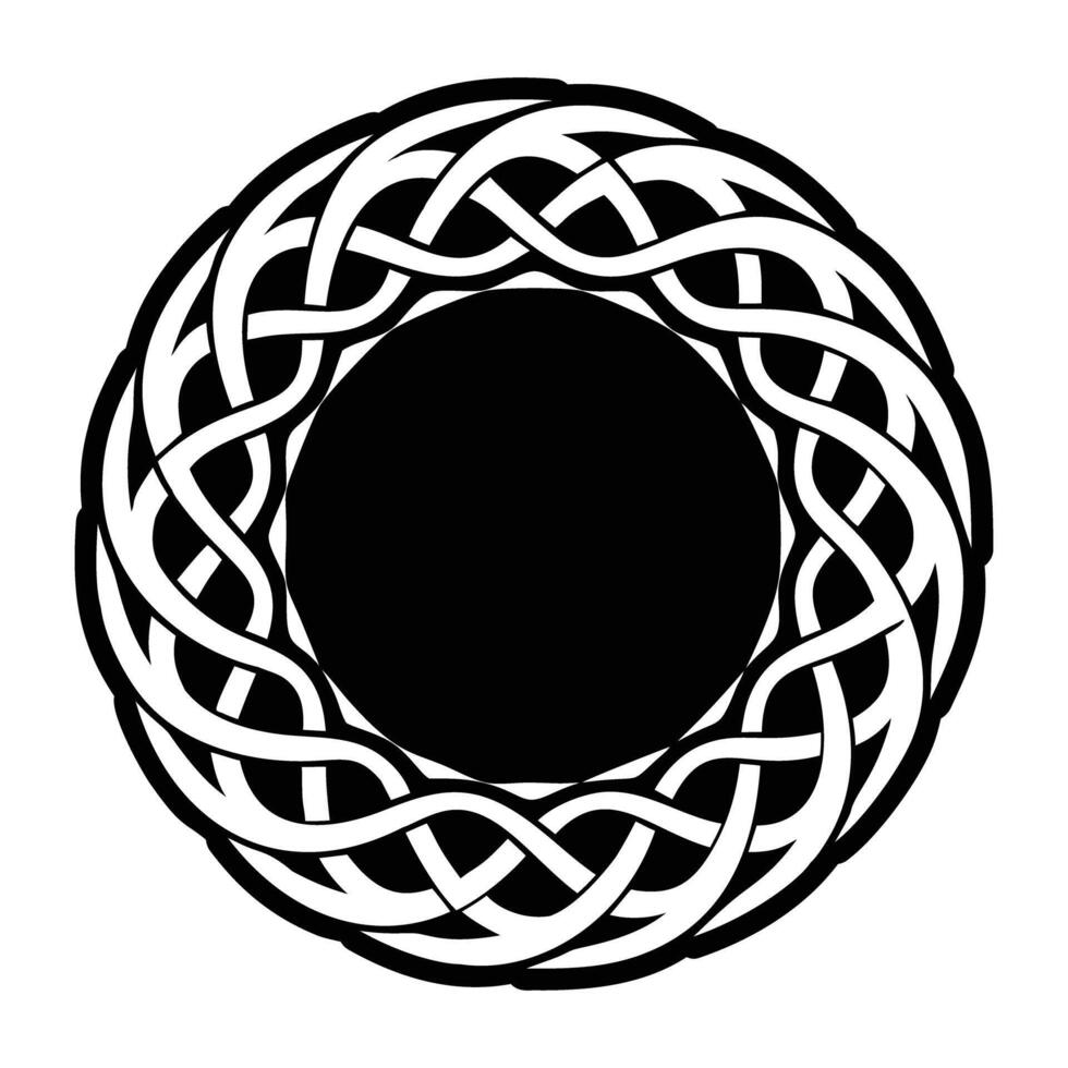 Celtic knot in a circle vector