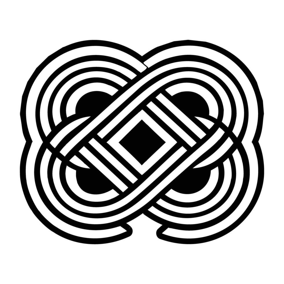 A filled style icon of the infinity knot vector