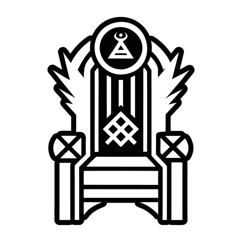 A filled style icon of the throne vector