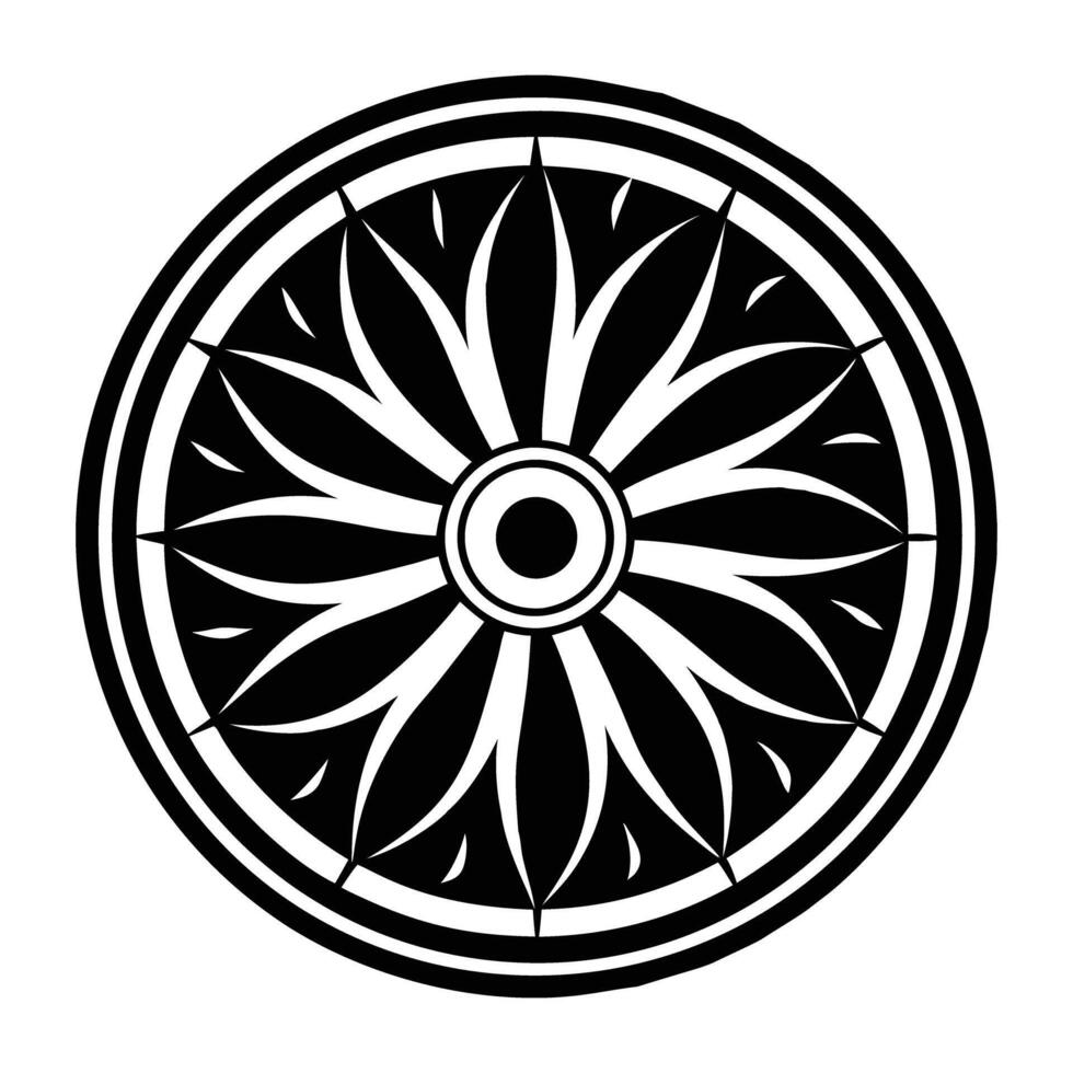 A glyph style icon of the magical tattoo vector