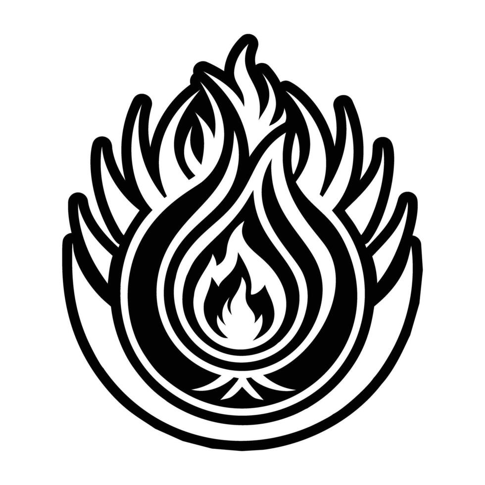 A glyph style icon of the magical tattoo vector