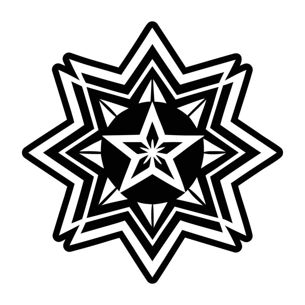A glyph style icon of the rune sun vector