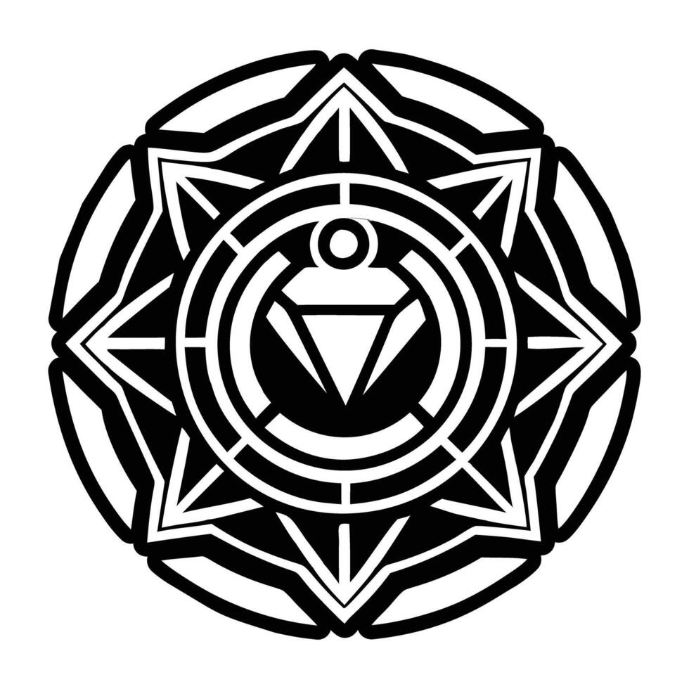 A glyph style icon of the rune sigil vector