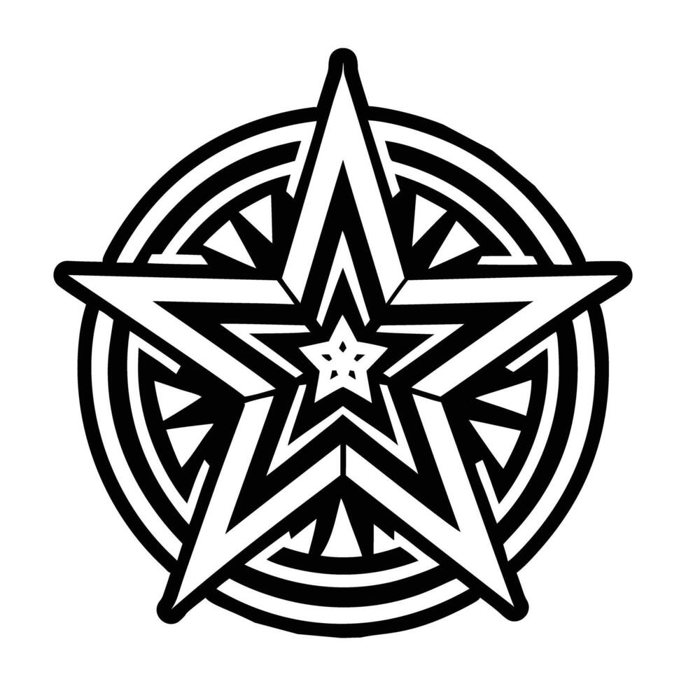 A glyph style icon of the rune sigil vector