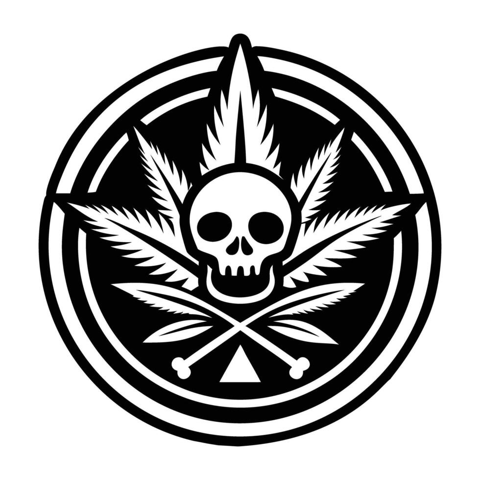 A glyph style icon of stoner weed vector