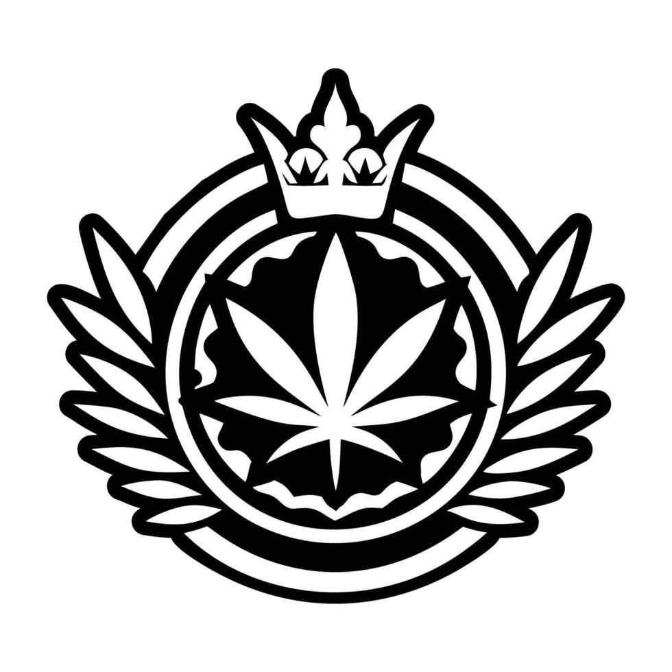 A glyph style icon of stoner weed vector