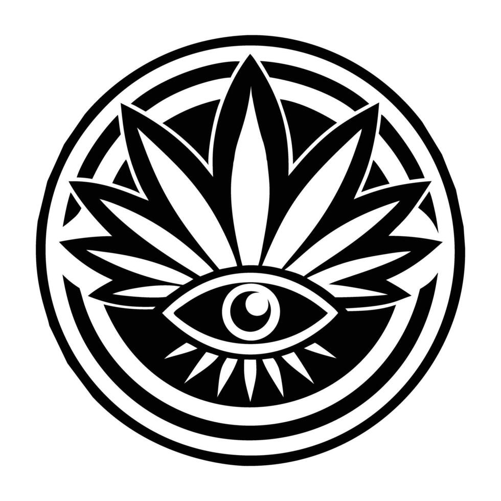 A glyph style icon of stoner weed vector