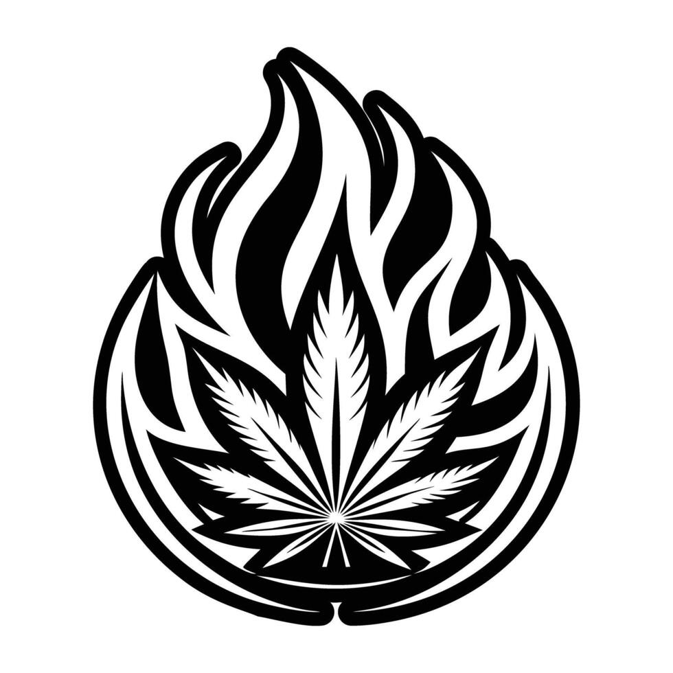 A glyph style icon of stoner weed vector