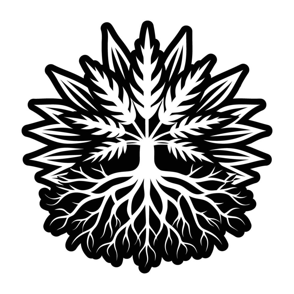 A glyph style icon of stoner weed vector