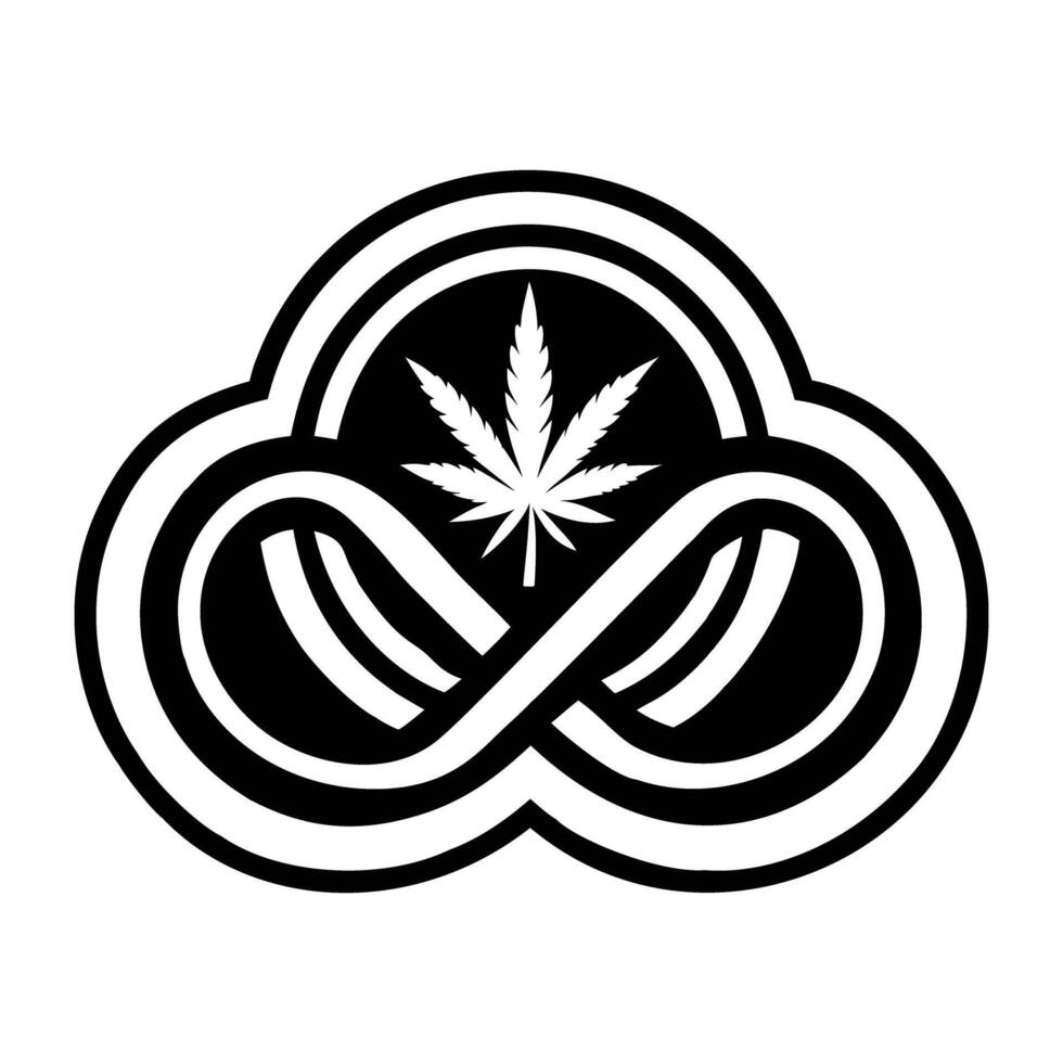 A glyph style icon of stoner weed vector