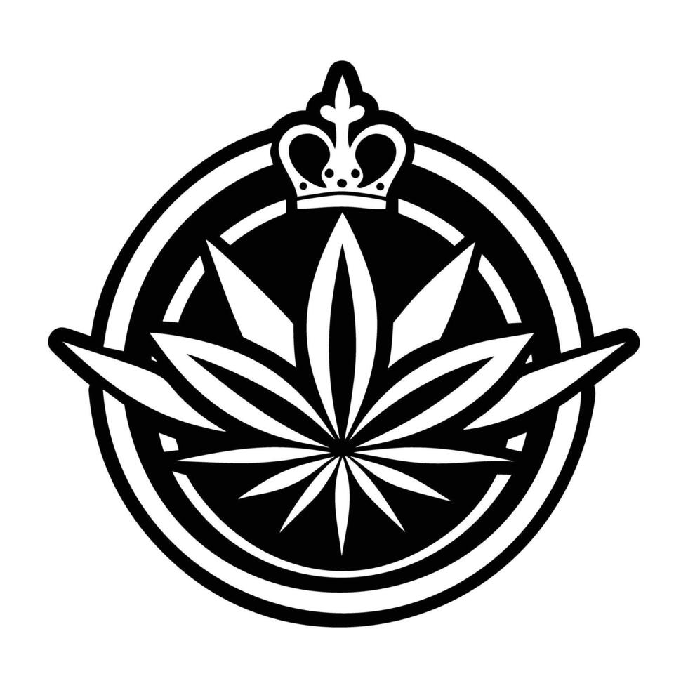 A glyph style icon of stoner weed vector