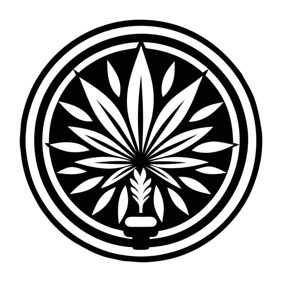 A glyph style icon of stoner weed vector