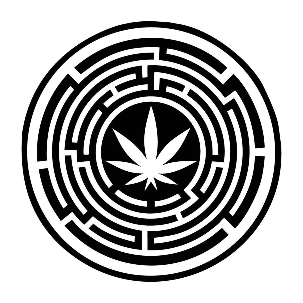 A glyph style icon of stoner weed vector