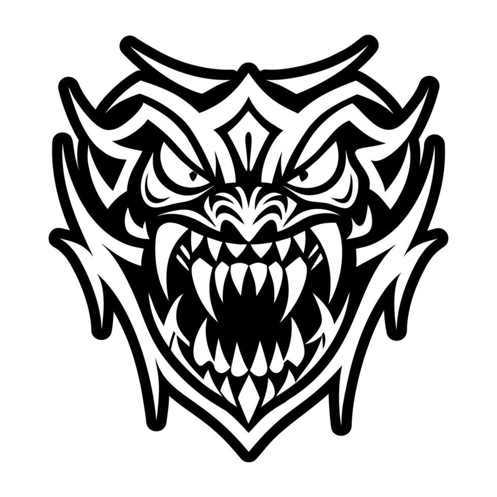 A filled style icon of fangs tattoo vector