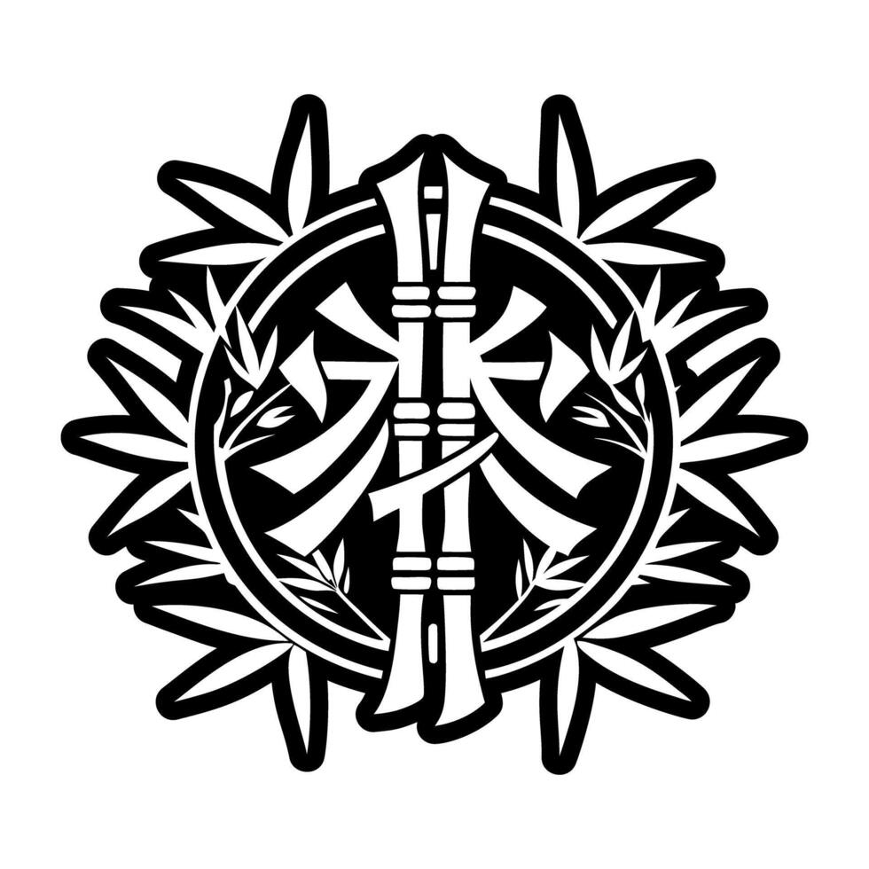 A glyph style icon of barbed roses tattoo vector