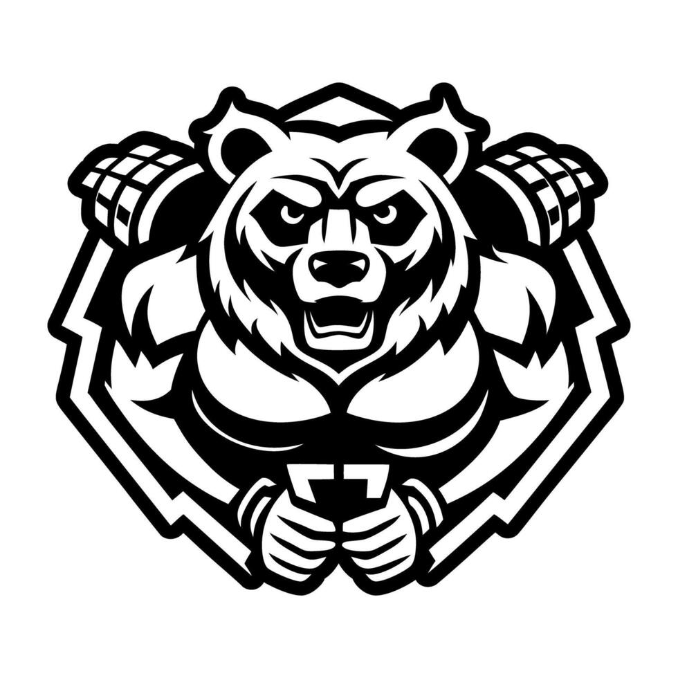 Bear mascot logo vector