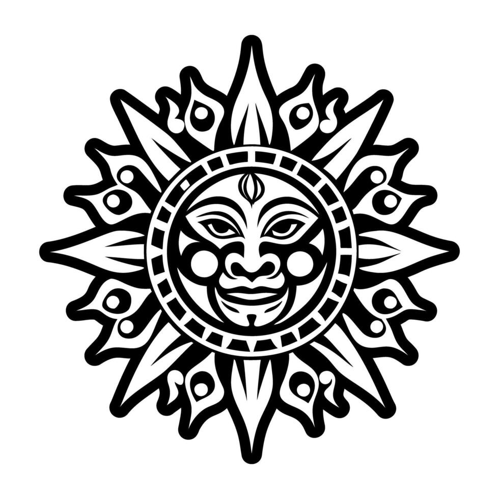 A glyph style icon of flower tattoo vector