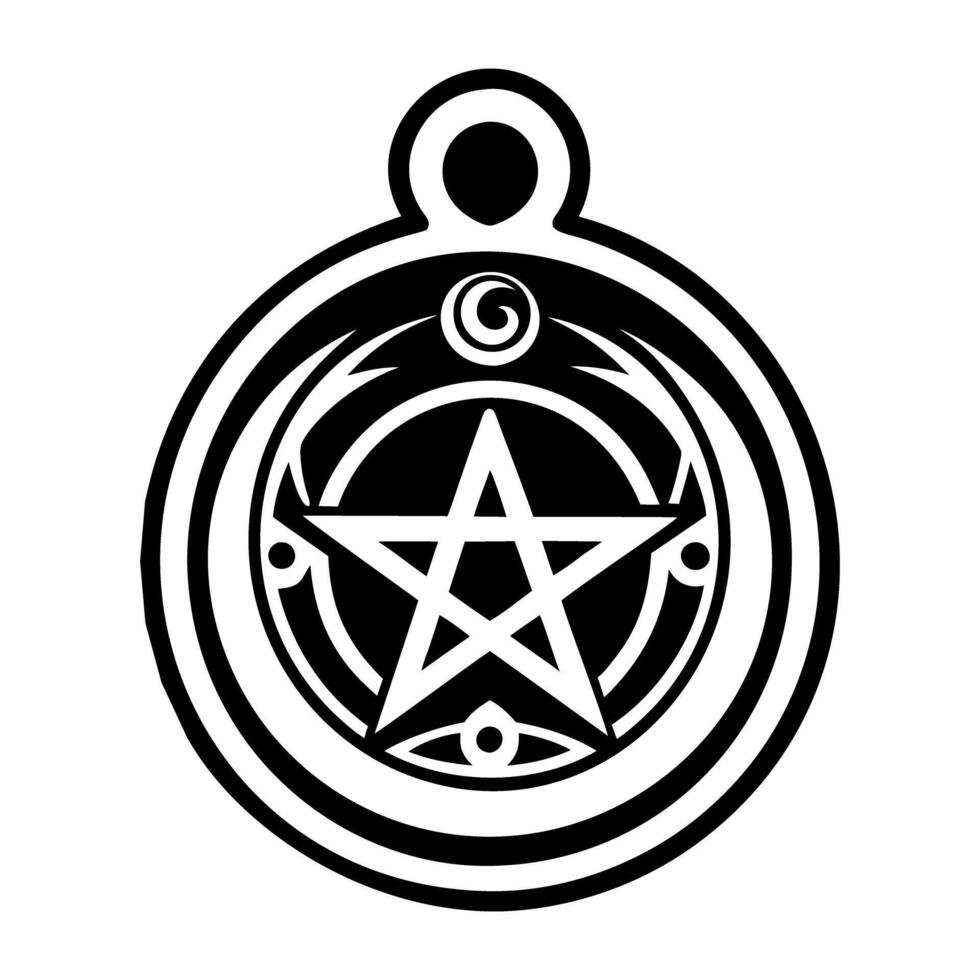 A glyph style icon of a locket vector